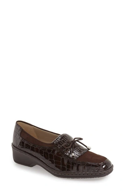 Ara 'rachel' Loafer In Brown Nubuck Leather