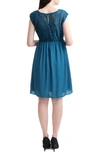 Kimi And Kai Genevieve Lace Maternity Dress In Teal