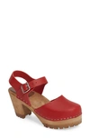 Mia Abba Sandal In Red Leather