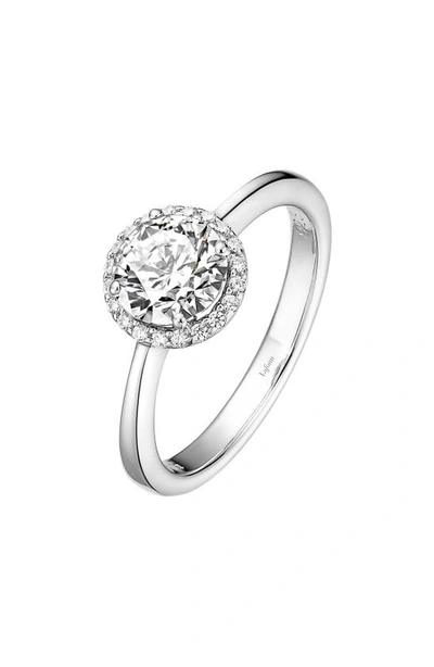Lafonn Birthstone Halo Ring In April Diamond / Silver