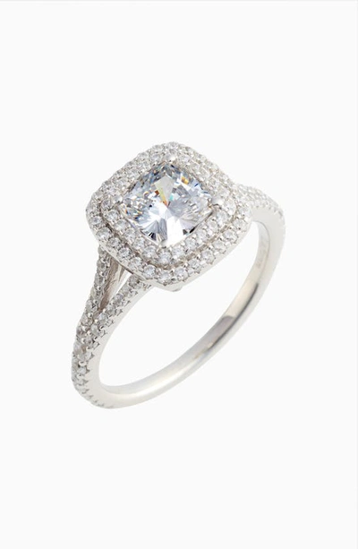 Lafonn Double Halo Simulated Diamond Ring In Silver