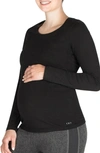 Modern Eternity Maternity/nursing Tee In Black