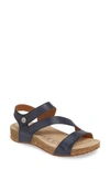 Josef Seibel 'tonga' Leather Sandal In Blue