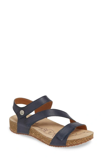 Josef Seibel 'tonga' Leather Sandal In Blue