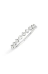 Bony Levy Bardot Collection Diamond Stackable Ring In White Gold/ Diamond