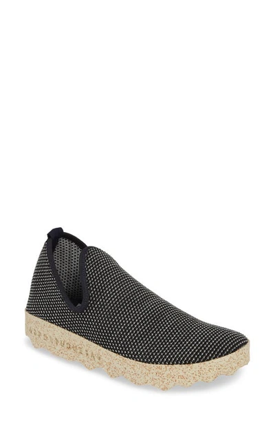 Asportuguesas By Fly London City Sneaker In Charcoal/ White Fabric