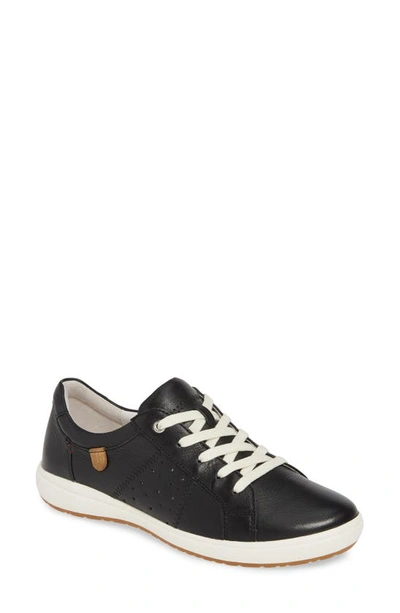 Josef Seibel Caren 01 Sneaker In Black Leather