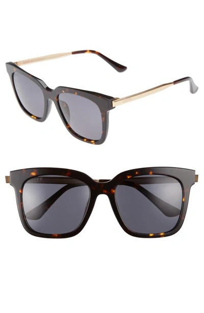Diff Bella 52mm Polarized Sunglasses In Tortoise/ Grey
