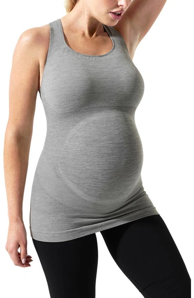 Blanqi Sportsupport Maternity Support Crossback Tank In Dove Grey