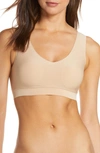 Chantelle Lingerie Soft Stretch Padded V-neck Bra In Nude