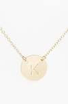 Nashelle 14k-gold Fill Anchored Initial Disc Necklace In 14k Gold Fill K