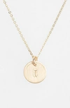 Nashelle 14k-gold Fill Initial Mini Circle Necklace In 14k Gold Fill T