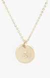 Nashelle 14k-gold Fill Initial Mini Circle Necklace In 14k Gold Fill Z
