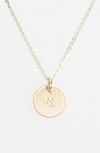 Nashelle 14k-gold Fill Initial Mini Circle Necklace In 14k Gold Fill N