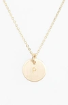 Nashelle 14k-gold Fill Initial Mini Circle Necklace In 14k Gold Fill P