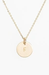 Nashelle 14k-gold Fill Initial Mini Circle Necklace In 14k Gold Fill F