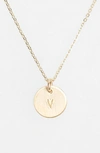 Nashelle 14k-gold Fill Initial Mini Circle Necklace In 14k Gold Fill V