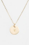 Nashelle 14k-gold Fill Initial Mini Circle Necklace In 14k Gold Fill W