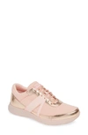 Traq By Alegria Qarma Sneaker In Rose Golden Leather