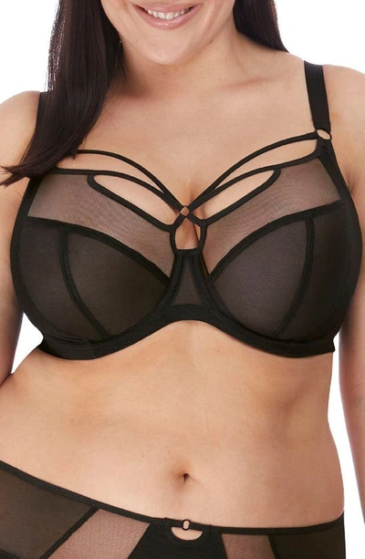 Elomi Full Figure Sachi Underwire Strappy Caged Bra El4350, Online Only In Black