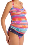 Pez D'or Maternity Azteca 2-piece Tankini Swimsuit In Multi Color W Den
