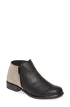 Naot 'helm' Bootie In Black/ Speckeld Beige Leather