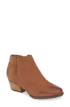 Blondo Women's Noa Waterproof Block-heel Booties In Cognac Nubuck