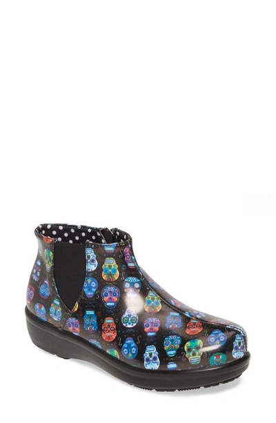 Alegria Climatease Chelsea Bootie In Sugar Skulls Leather