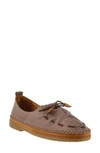Spring Step Berna Flat In Taupe Leather