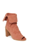 42 Gold Ramada Peep Toe Bootie In Mauve Clay Suede