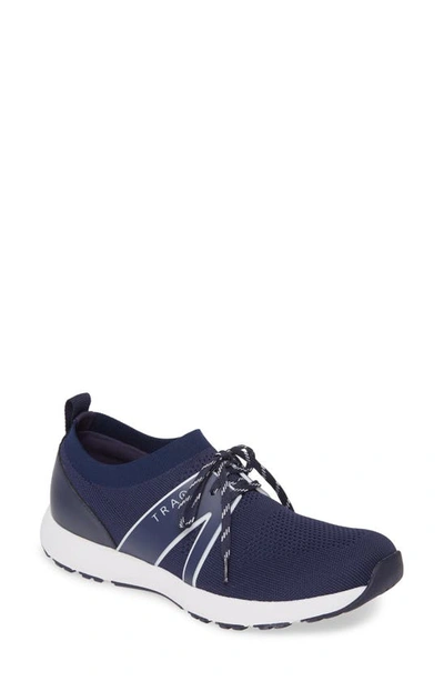 Traq By Alegria Alegria Qool Water Resistant Knit Trainer In Navy