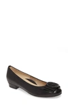 Ara Bambi Flat In Black Leather