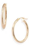 Bony Levy 14k Yellow Gold 15mm Wire Tube Hoop Earrings