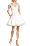 Ieena For Mac Duggal Fit & Flare Cocktail Dress In White