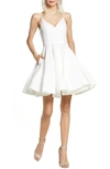 Mac Duggal Fit & Flare Cocktail Dress In White