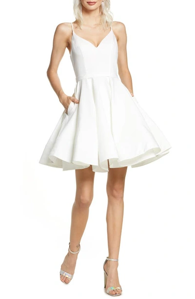 Mac Duggal Fit & Flare Cocktail Dress In White