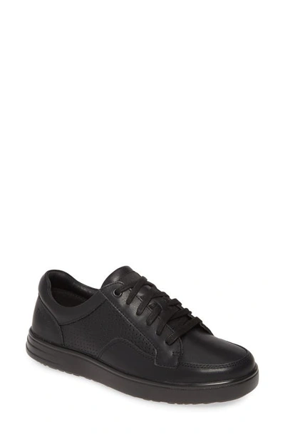 Traq By Alegria Baseq Low Top Trainer In Black Leather