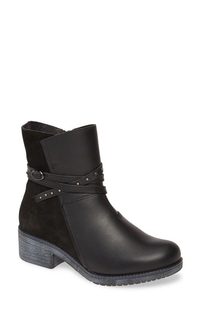 Naot Poet Water Repellent Boot In Black Leather