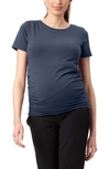 Stowaway Collection Gramercy Nursing Maternity Tee In Slate