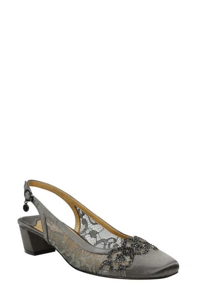 J. Reneé Faleece Crystal Embellished Slingback Pump In Multi