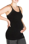 Modern Eternity Seamless Maternity/nursing Yoga Tank In Black