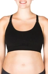 Modern Eternity Seamless Yoga Nursing Bralette In Black