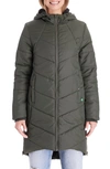 Modern Eternity 3-in-1 Maternity Puffer Jacket In Khaki Green