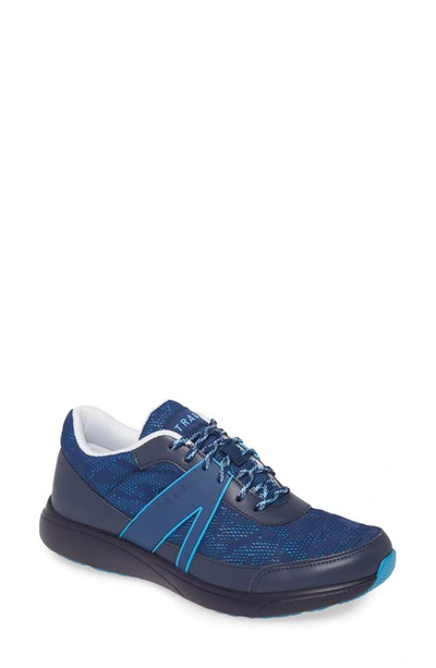 Traq By Alegria Qarma Trainer In Navy Charm Leather