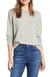 Loveappella Cozy Crewneck Long Sleeve Top In Sand