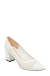 Marc Fisher Ltd Zesty Pointed Toe Pump In Whitefabric