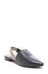 Sole Society Kaniesa Slingback Flat In Black/ Gold Leather