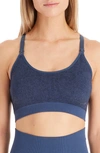 Modern Eternity Seamless Nursing Sports Bra In Navy Jacquard