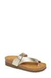 Naot Tahoe Slide Sandal In Radiant Gold Leather