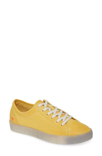 Softinos By Fly London Fly London Sady Sneaker In Yellow Washed Leather